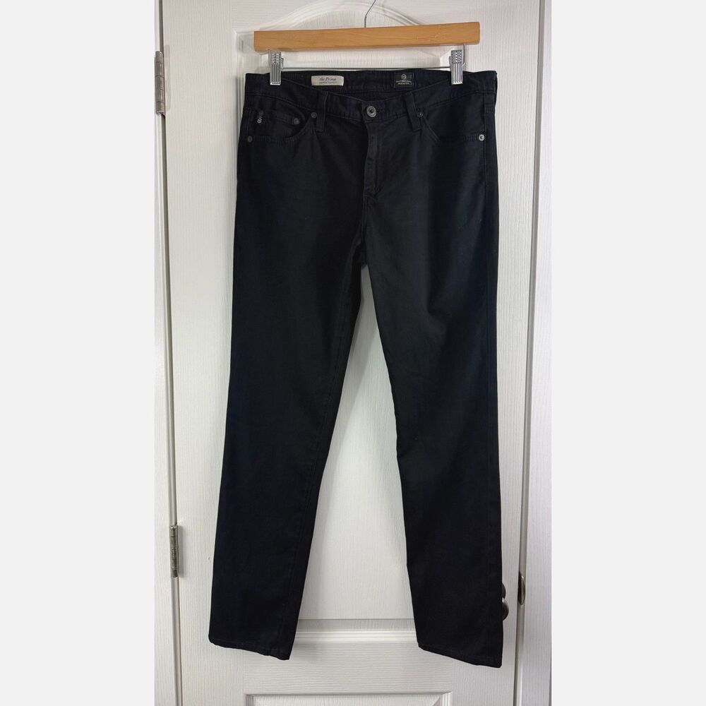 AG Adriano Goldschmied The Prima Womens 31R Black Mid Rise Cigarette Jeans USA